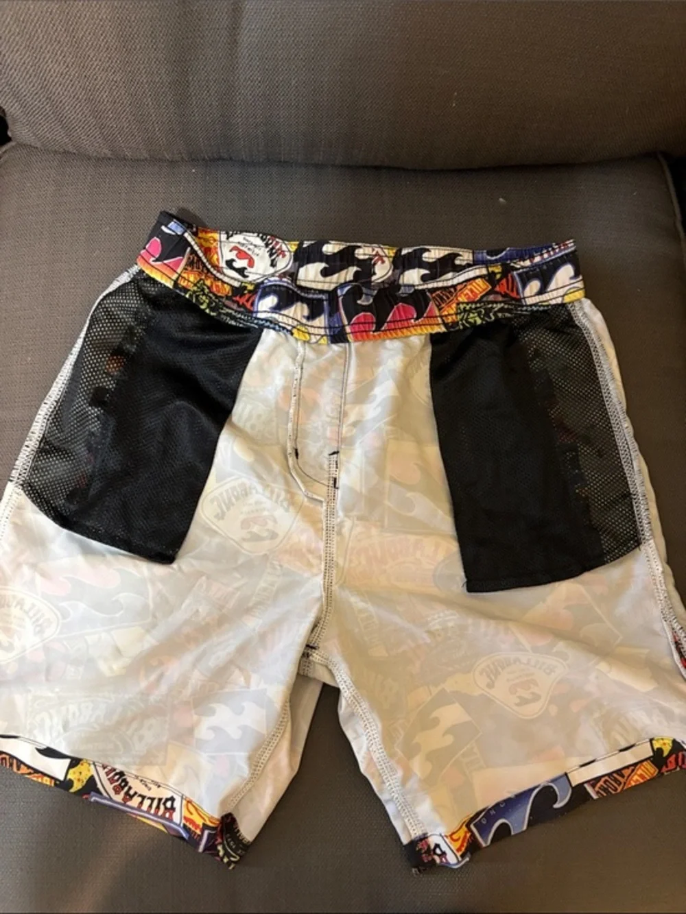Billabong youth Black Multicolor Patch Print Hybrid Shorts